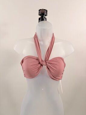 Phax Mauve Pink Twist Halter Bikini Top